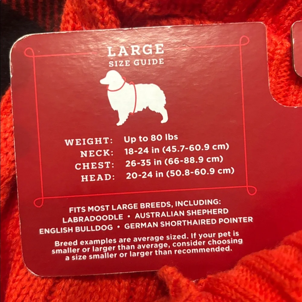 NWT Wondershop Vibrant Red Cable Knit Pet Sweater